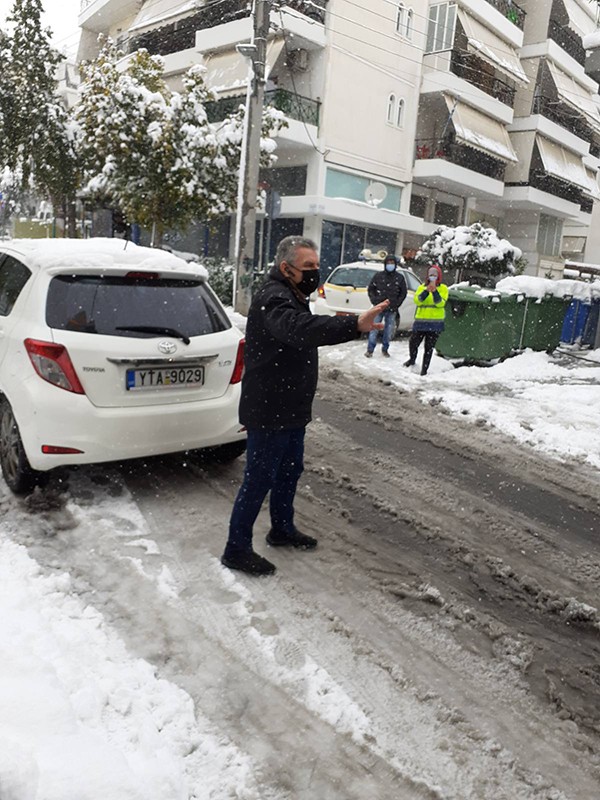 χιόνι, συνεργεία, κακοκαιρία, Δήμος Ιλίου,