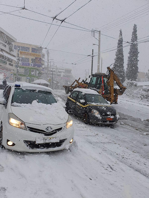 χιόνι, συνεργεία, κακοκαιρία, Δήμος Ιλίου,