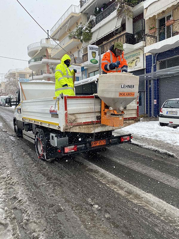 χιόνι, συνεργεία, κακοκαιρία, Δήμος Ιλίου,