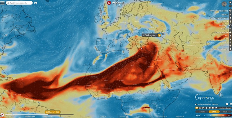Meteoacharnes: Σκονο...εισβολή και υποψία για βροχοπτώσεις. Η πρόγνωση για Αχαρνές, Ίλιον & Φυλή