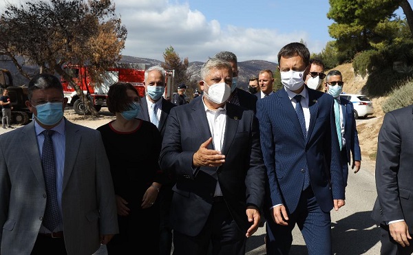Στη Βαρυμπόμπη ο Πρωθυπουργός της Σλοβακίας Ε. Heger. Επισκέφτηκε τις καμένες εκτάσεις, υποσχέθηκε τεχνογνωσία αναδάσωσης