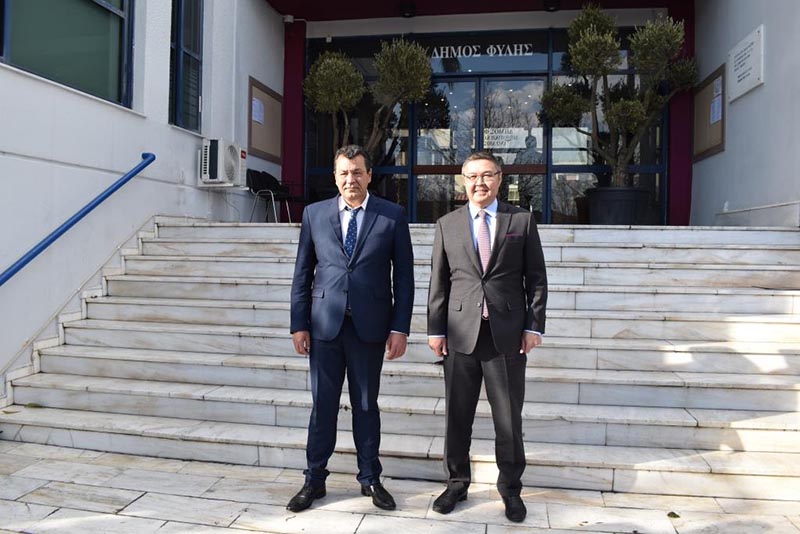 Στον Δήμο Φυλής ο πρέσβης του Καζακστάν