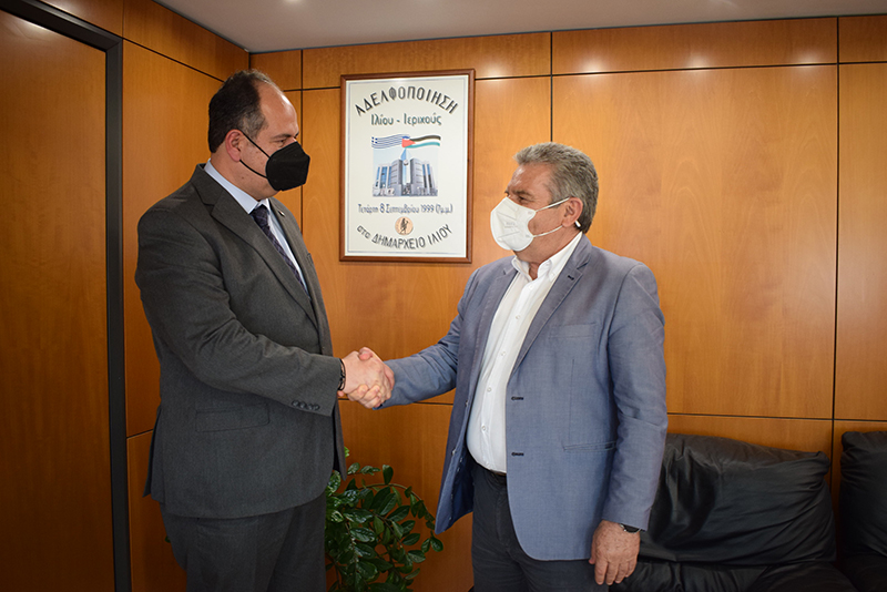 Στο Δημαρχείο Ιλίου ο Επιτετραμμένος της Διπλωματικής Αντιπροσωπείας του Κράτους της Παλαιστίνης στην Ελλάδα