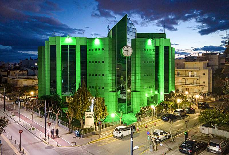 Το πράσινο της ελπίδας “φόρεσε” το Δημαρχείο Ιλίου για την Πανελλήνια Ημέρα κατά της Βίας στο Σχολείο