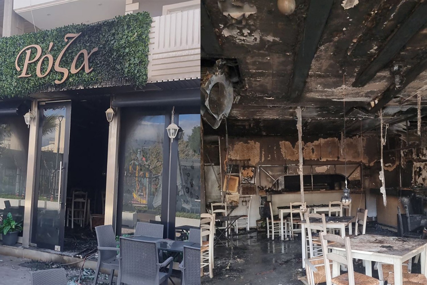 Άνω Λιόσια: Στις φλόγες τα ξημερώματα το μεζεδοπωλείο “Ρόζα” στην κεντρική πλατεία (φωτό – βίντεο)
