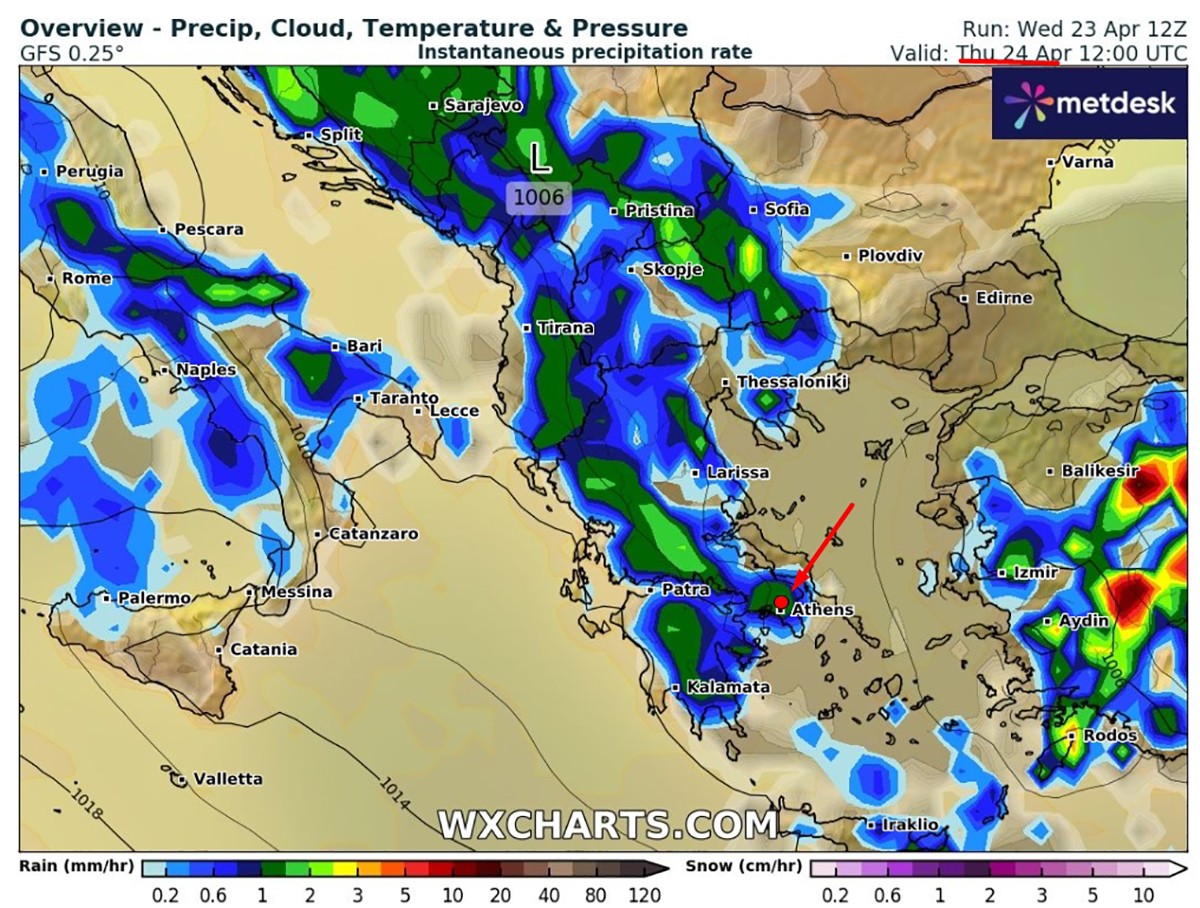 Meteoacharnes: Εντείνονται οι θερμικές αστάθειες από σήμερα. Κίτρινος συναγερμός. Πιθανές χαλαζοπτώσεις. Η πρόγνωση για Αχαρνές, Ίλιον & Φυλή