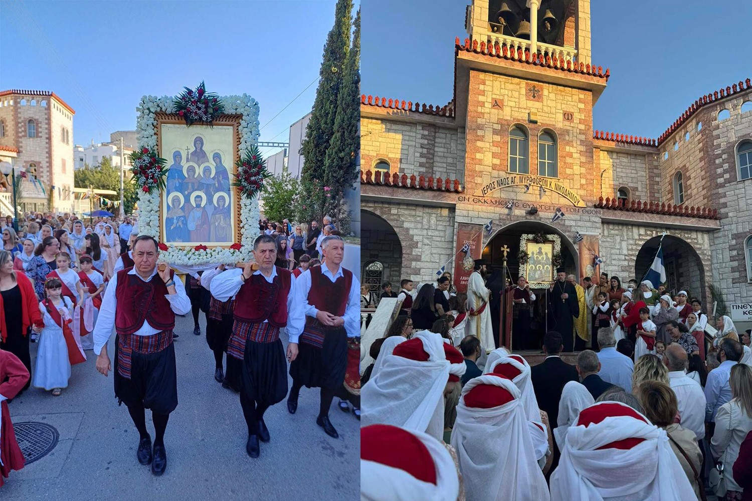 Άγιοι Ανάργυροι: Με κατάνυξη και λαμπρότητα ο εορτασμός του Ι.Ν. Μυροφόρων και Νικοδήμου