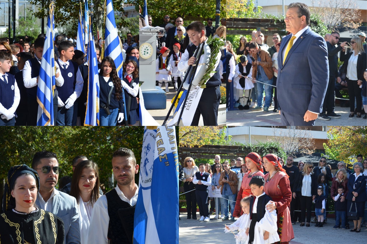 Άνω Λιόσια: Με επιβλητική τελετή κατάθεσης στεφάνων τιμήθηκε η εθνική επέτειος της 28ης Οκτωβρίου