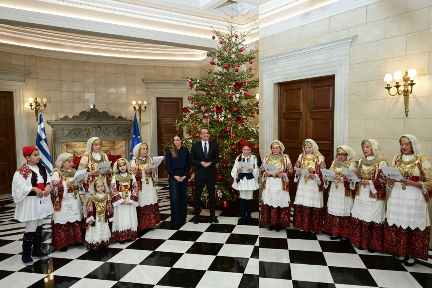 Πρωτοχρονιάτικα κάλαντα στον πρωθυπουργό Κυριάκο Μητσοτάκη από την Ένωση Λιοσιωτών Ιλίου