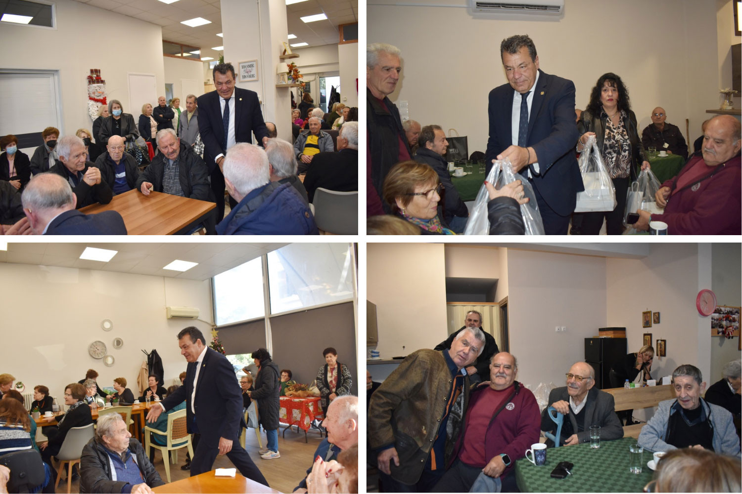 Στα ΚΑΠΗ Άνω Λιοσίων για ευχές και δώρα ο δήμαρχος Φυλής Χρήστος Παππούς