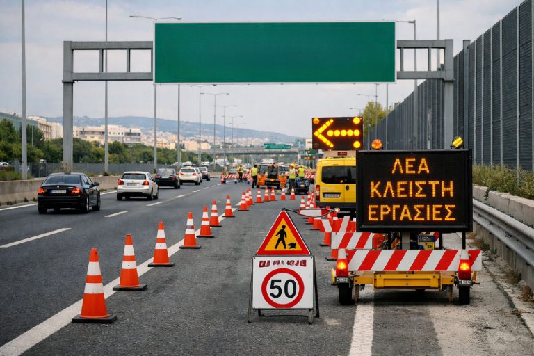 Κυκλοφοριακές ρυθμίσεις στην Αθηνών–Λαμίας έως τις 26 Οκτωβρίου – Ποια σημεία κλείνουν