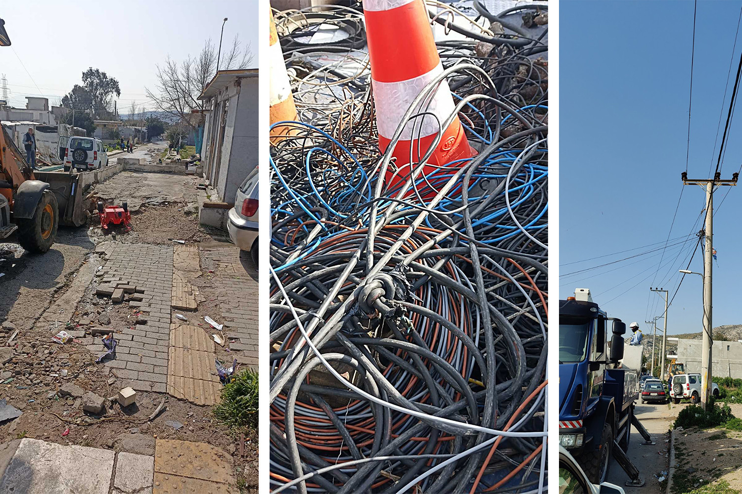 Άνω Λιόσια: Ευρεία αστυνομική επιχείρηση για ρευματοκλοπές – Ξηλώθηκαν εκατοντάδες μέτρα καλωδίων