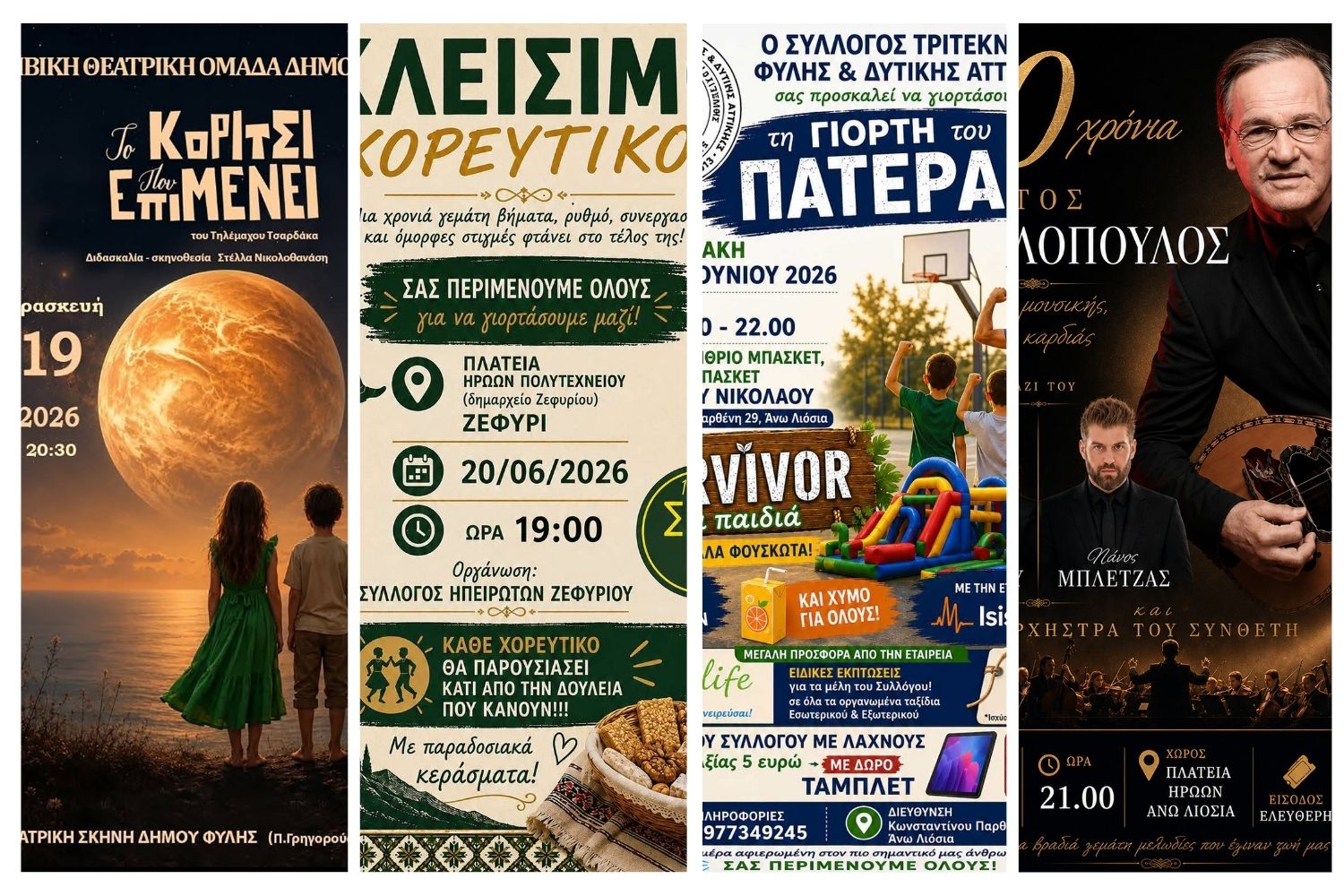 Όλες οι προσεχείς εκδηλώσεις στον Δήμο Φυλής