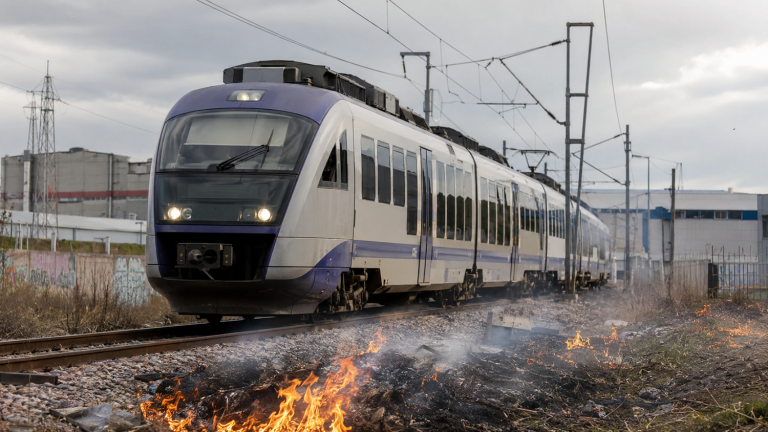 Νέα ταλαιπωρία για τους επιβάτες στον Προαστιακό – Διακοπή δρομολογίων από και προς Άνω Λιόσια εξαιτίας φωτιάς στον Ασπρόπυργο