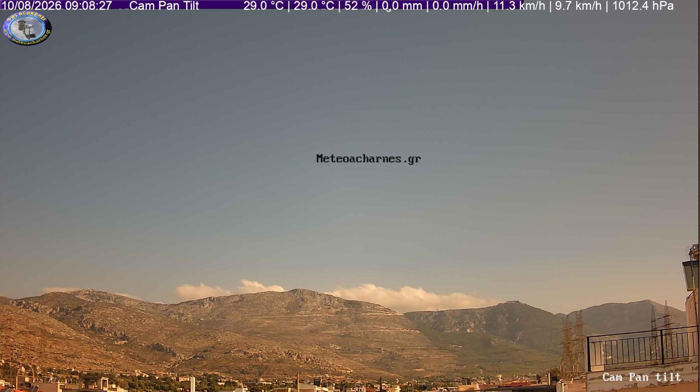 Meteoacharnes: Παραμένει το μερικώς ενισχυμένο μελτέμι. Έρχεται νέα πτώση στη θερμοκρασία. Που είχε χθες 40άρια. Η πρόγνωση για Αχαρνές, Ίλιον & Φυλή