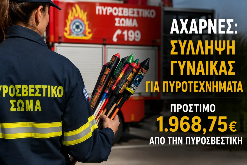 Αχαρνές: Σύλληψη γυναίκας για χρήση πυροτεχνημάτων – Πρόστιμο σχεδόν 2.000 ευρώ